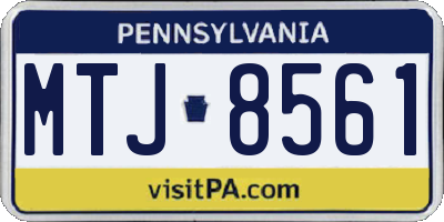 PA license plate MTJ8561
