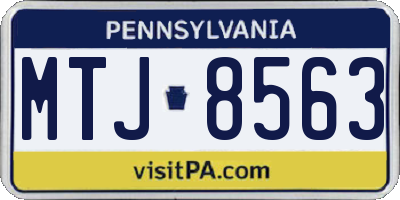 PA license plate MTJ8563