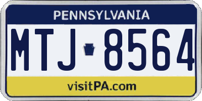 PA license plate MTJ8564