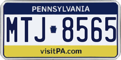 PA license plate MTJ8565