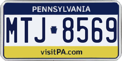 PA license plate MTJ8569