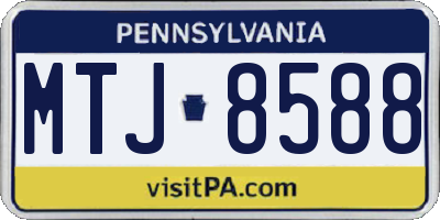 PA license plate MTJ8588