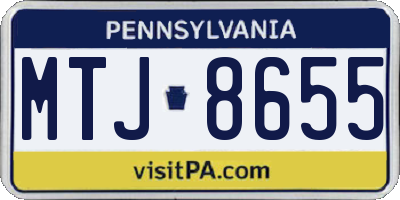 PA license plate MTJ8655