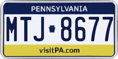 PA license plate MTJ8677
