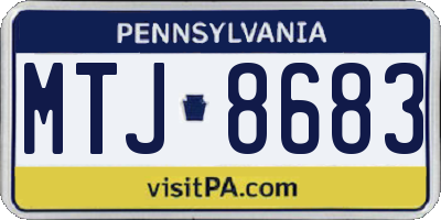 PA license plate MTJ8683