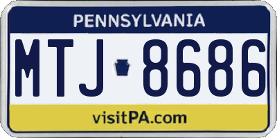 PA license plate MTJ8686