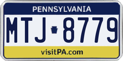 PA license plate MTJ8779