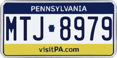 PA license plate MTJ8979