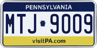 PA license plate MTJ9009