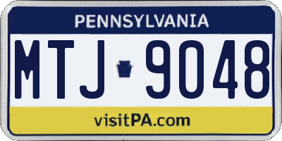 PA license plate MTJ9048