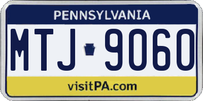 PA license plate MTJ9060