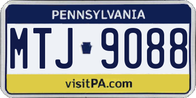 PA license plate MTJ9088