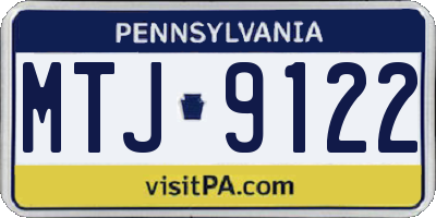 PA license plate MTJ9122