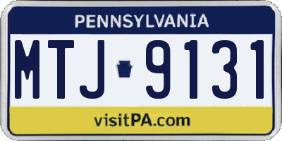 PA license plate MTJ9131