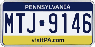 PA license plate MTJ9146