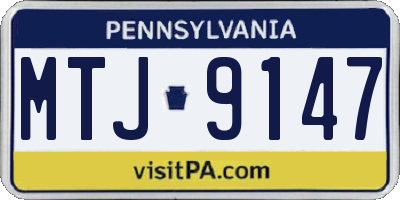 PA license plate MTJ9147