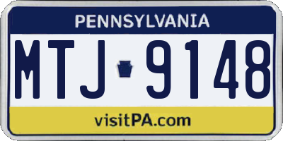 PA license plate MTJ9148