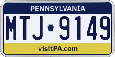 PA license plate MTJ9149