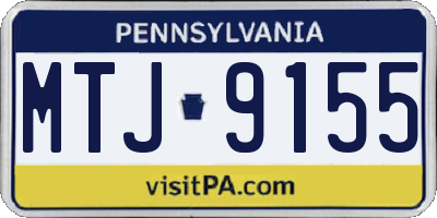 PA license plate MTJ9155