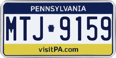 PA license plate MTJ9159