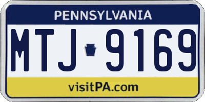 PA license plate MTJ9169