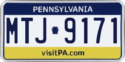 PA license plate MTJ9171