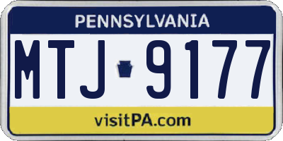 PA license plate MTJ9177