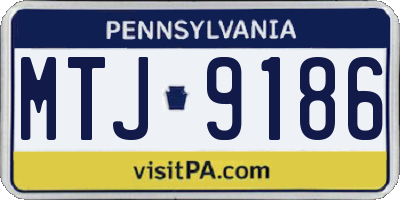 PA license plate MTJ9186