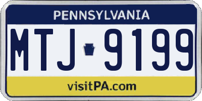 PA license plate MTJ9199