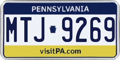 PA license plate MTJ9269