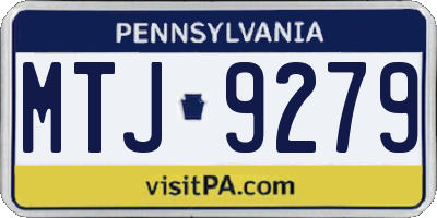 PA license plate MTJ9279