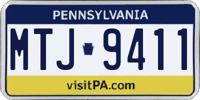 PA license plate MTJ9411
