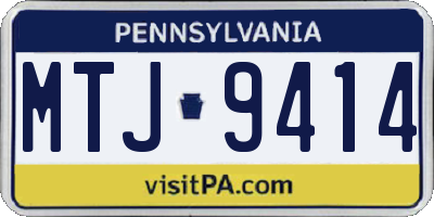 PA license plate MTJ9414