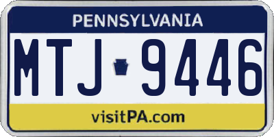 PA license plate MTJ9446