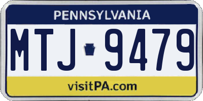 PA license plate MTJ9479