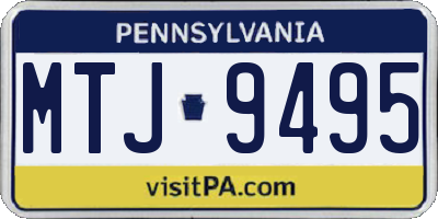 PA license plate MTJ9495