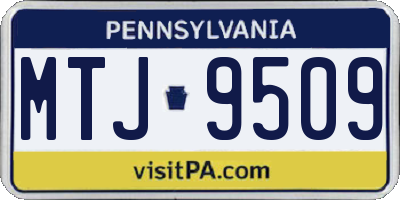 PA license plate MTJ9509