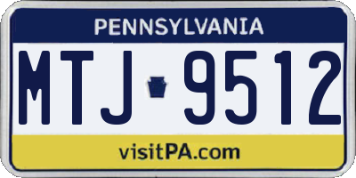 PA license plate MTJ9512