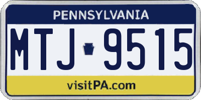 PA license plate MTJ9515