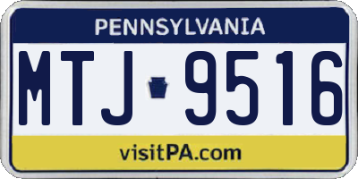 PA license plate MTJ9516