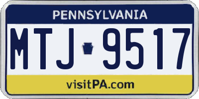 PA license plate MTJ9517