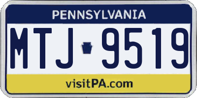 PA license plate MTJ9519
