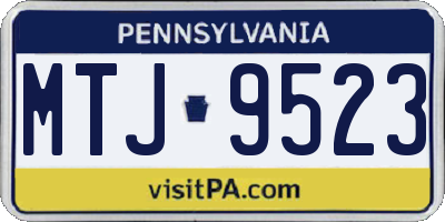PA license plate MTJ9523