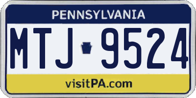 PA license plate MTJ9524