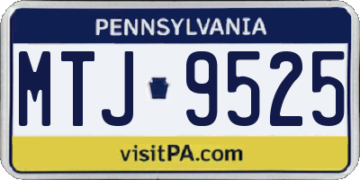 PA license plate MTJ9525