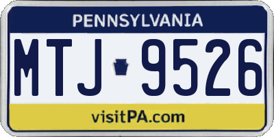 PA license plate MTJ9526