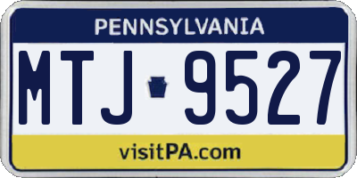 PA license plate MTJ9527