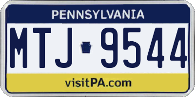 PA license plate MTJ9544