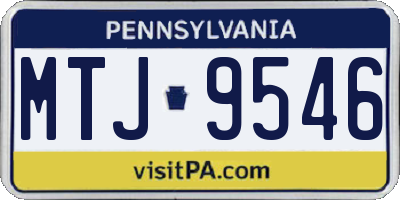 PA license plate MTJ9546