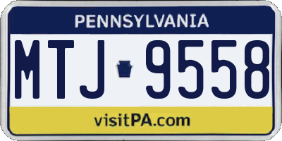 PA license plate MTJ9558